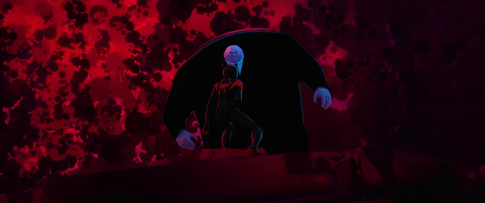 Still frame 353 from Spider-Man: Into the Spider-Verse (2018) directed by Bob Persichetti, Peter Ramsey, Rodney Rothman