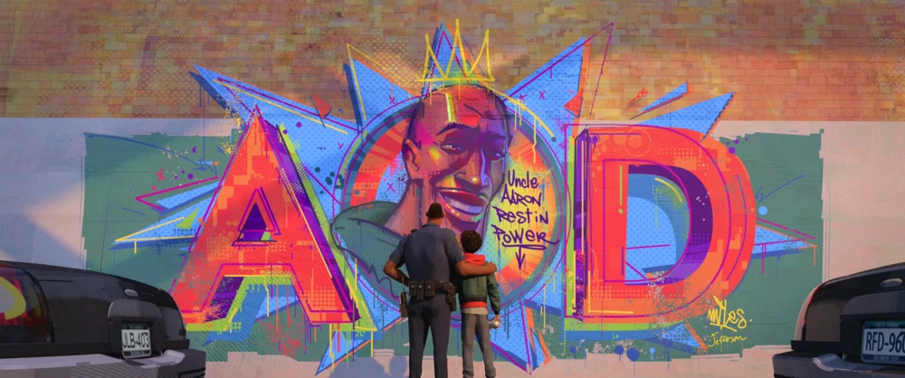 Still frame 370 from Spider-Man: Into the Spider-Verse (2018) directed by Bob Persichetti, Peter Ramsey, Rodney Rothman