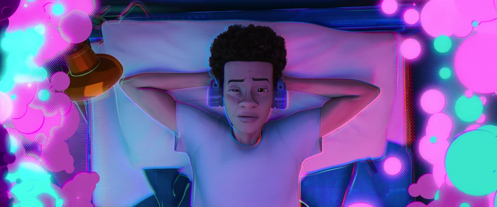 Still frame 374 from Spider-Man: Into the Spider-Verse (2018) directed by Bob Persichetti, Peter Ramsey, Rodney Rothman