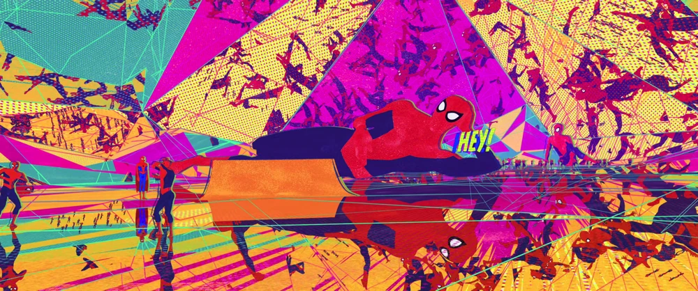 Still frame 382 from Spider-Man: Into the Spider-Verse (2018) directed by Bob Persichetti, Peter Ramsey, Rodney Rothman