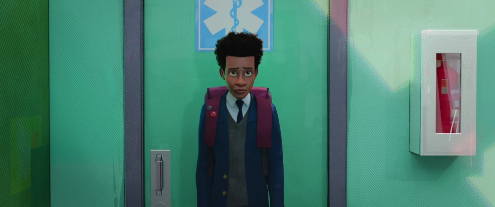 Still frame 54 from Spider-Man: Into the Spider-Verse (2018) directed by Bob Persichetti, Peter Ramsey, Rodney Rothman