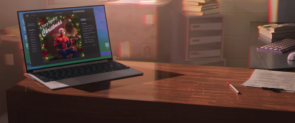 Still frame 58 from Spider-Man: Into the Spider-Verse (2018) directed by Bob Persichetti, Peter Ramsey, Rodney Rothman