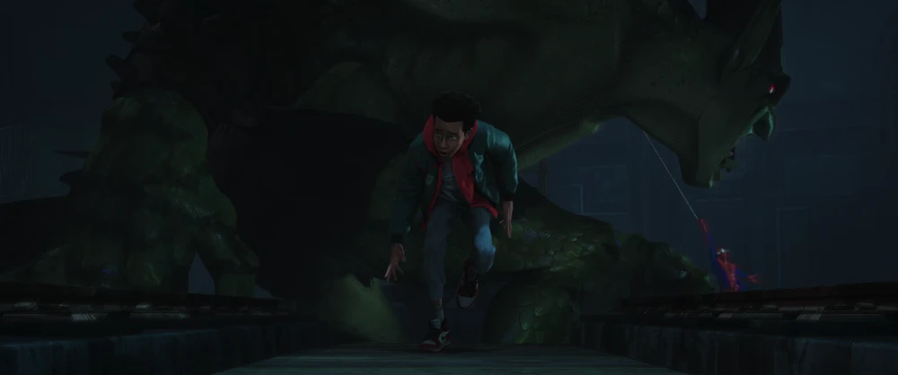 Still frame 73 from Spider-Man: Into the Spider-Verse (2018) directed by Bob Persichetti, Peter Ramsey, Rodney Rothman
