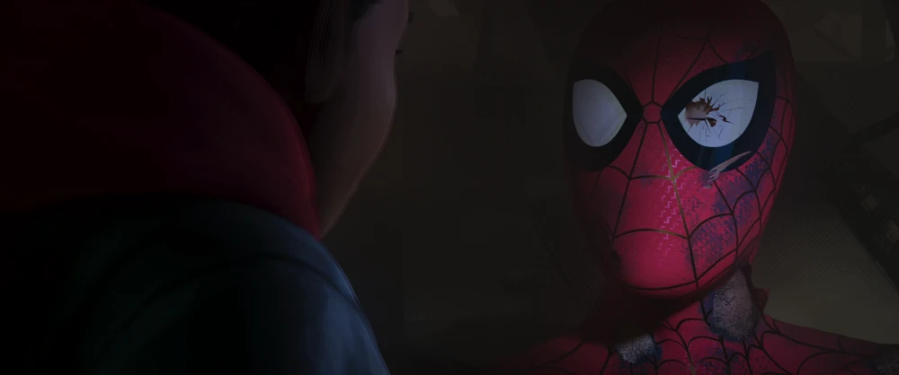 Still frame 90 from Spider-Man: Into the Spider-Verse (2018) directed by Bob Persichetti, Peter Ramsey, Rodney Rothman