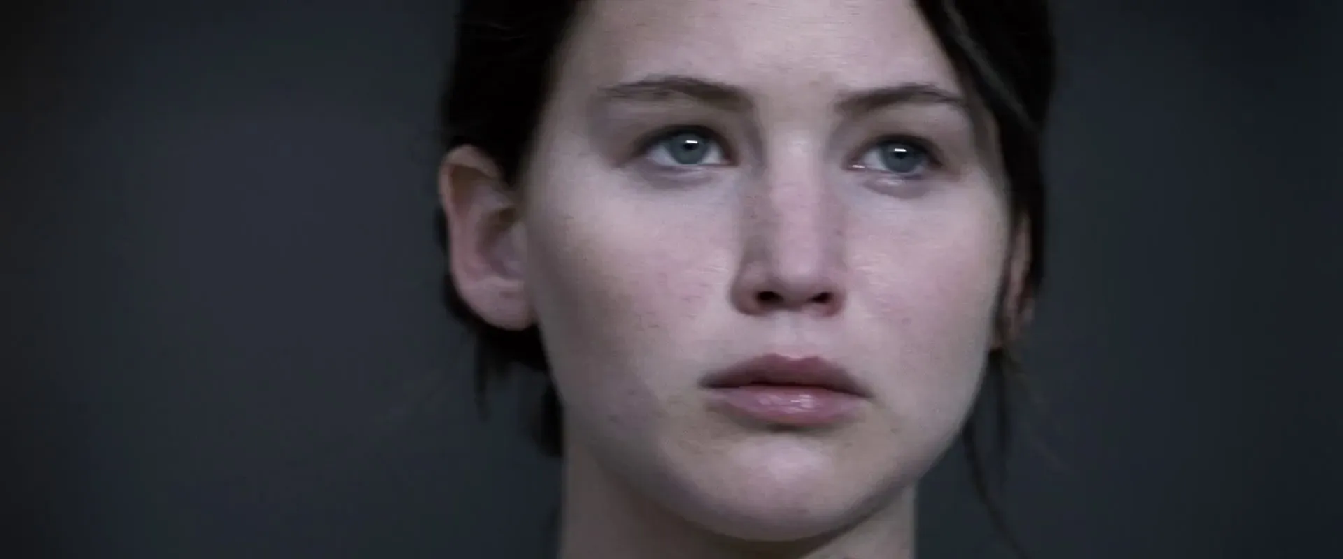 The Hunger Games (2012) — a close-up that hands the whole frame to one face