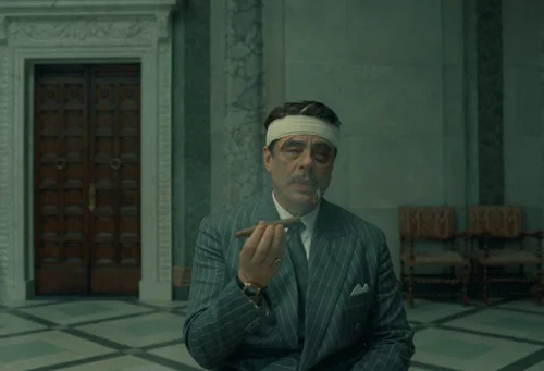 Still frame 64 from The Phoenician Scheme (2025) directed by Wes Anderson