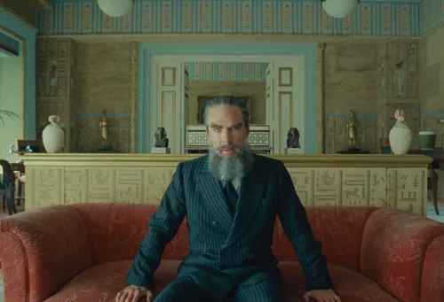 Still frame 379 from The Phoenician Scheme (2025) directed by Wes Anderson