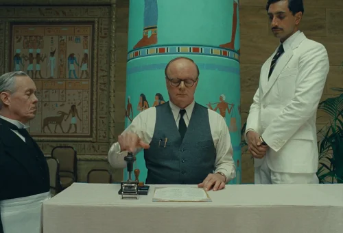 Still frame 388 from The Phoenician Scheme (2025) directed by Wes Anderson