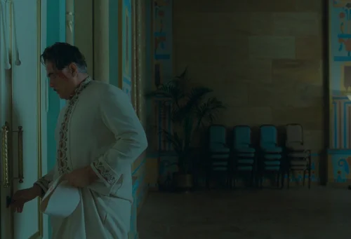 Still frame 402 from The Phoenician Scheme (2025) directed by Wes Anderson