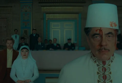 Still frame 405 from The Phoenician Scheme (2025) directed by Wes Anderson