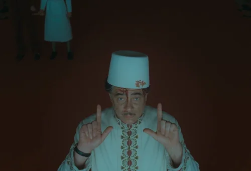 Still frame 407 from The Phoenician Scheme (2025) directed by Wes Anderson