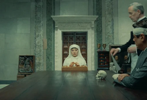 Still frame 34 from The Phoenician Scheme (2025) directed by Wes Anderson