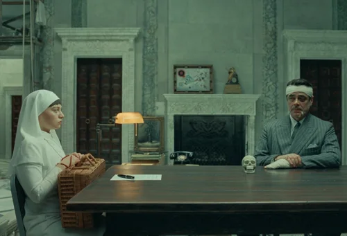 Still frame 38 from The Phoenician Scheme (2025) directed by Wes Anderson