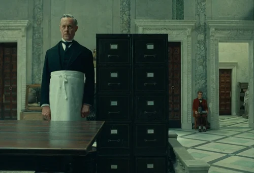 Still frame 45 from The Phoenician Scheme (2025) directed by Wes Anderson