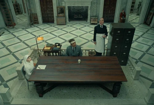 Still frame 50 from The Phoenician Scheme (2025) directed by Wes Anderson