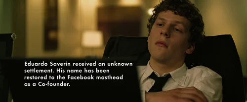Still frame 135 from The Social Network (2010) directed by David Fincher