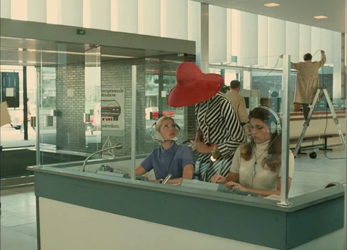 Still frame 100 from Traffic (1971) directed by Jacques Tati