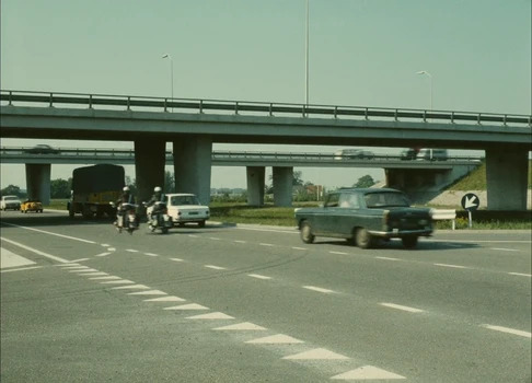 Still frame 120 from Traffic (1971) directed by Jacques Tati