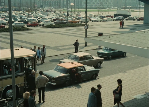 Still frame 185 from Traffic (1971) directed by Jacques Tati