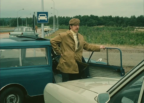 Still frame 196 from Traffic (1971) directed by Jacques Tati