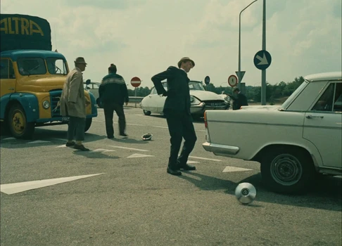 Still frame 198 from Traffic (1971) directed by Jacques Tati