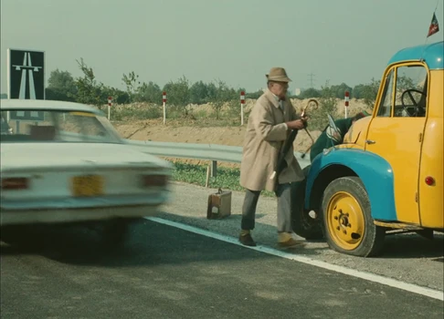 Still frame 43 from Traffic (1971) directed by Jacques Tati