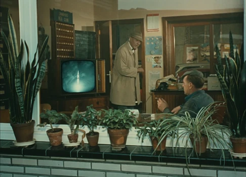 Still frame 85 from Traffic (1971) directed by Jacques Tati