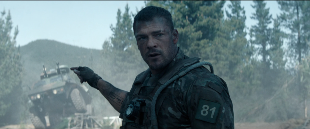 Still frame 137 from War Machine (2026) directed by Patrick Hughes