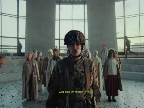 Still frame 5 from Apashe & Alina Pash - Kyiv (2026) directed by Adrian Villagomez