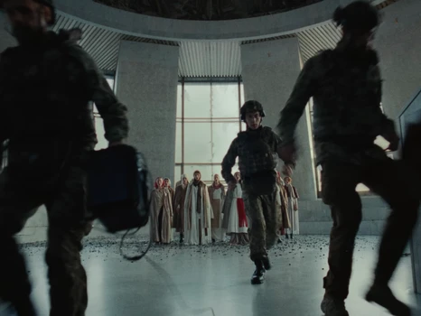 Still frame 9 from Apashe & Alina Pash - Kyiv (2026) directed by Adrian Villagomez